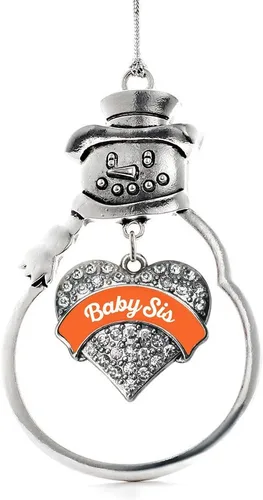 Miniatura 196 de Inspired Silver - Big Sis - Adorno de Navidad plateado - Adorno de árbol de Navidad con dije de corazón con circonita cúbica - Decoración colgante