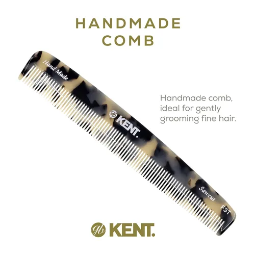 Miniatura 3 de Kent F3T TW Peine de dientes fino - Peine para separar y alisar el cabello para hombres y mujeres, removedor de caspa, corte de sierra y pulido a