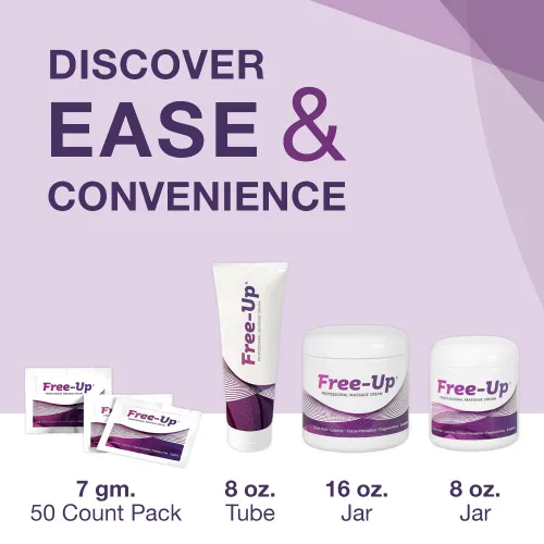 Miniatura 7 de Free-Up -Crema de masaje profesional, sin fragancia, gran deslizamiento, lubricidad, percepción de tejidos, perfecta para terapia física, masaje