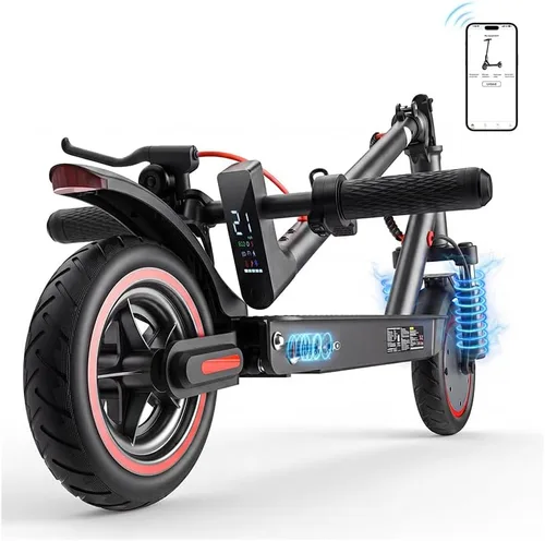Patinetes eléctricos – Scooter eléctrico para adultos, motor de 500 W, velocidad máxima de 18 MPH, neumáticos de 8.5 pulgadas, 21 millas, scooter