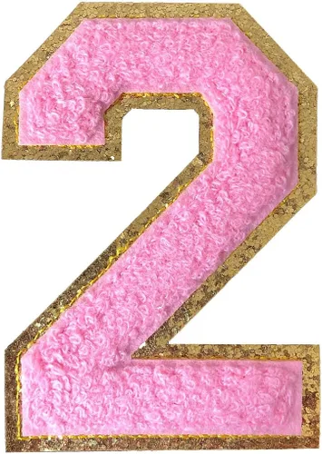 Miniatura 171 de GYGYL - 3 parches de letras deportivas de felpilla con purpurina, parches para planchar de tamaño grande para decoración de disfraces