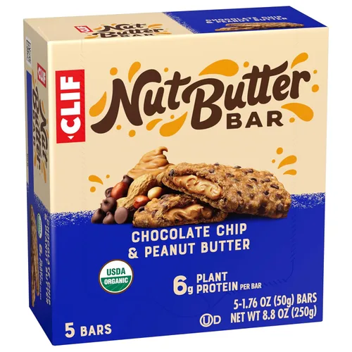 Miniatura 11 de CLIF - Barra de mantequilla de nuez – Barras energéticas rellenas de chispas de chocolate y mantequilla de maní – Sin OMG – Orgánico USDA – A base