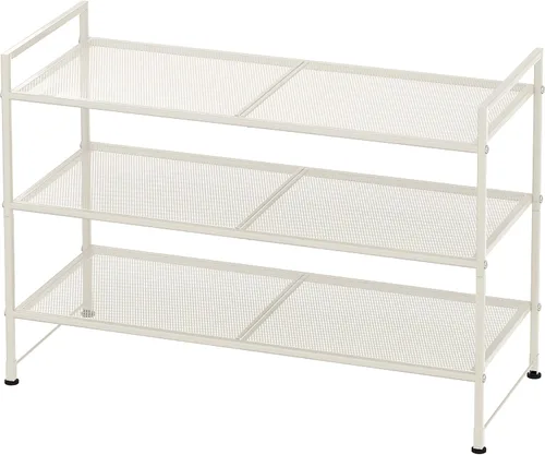 Miniatura 9 de Simple Houseware - Zapatero apilable de 3 niveles, superficie en rejilla, color negro