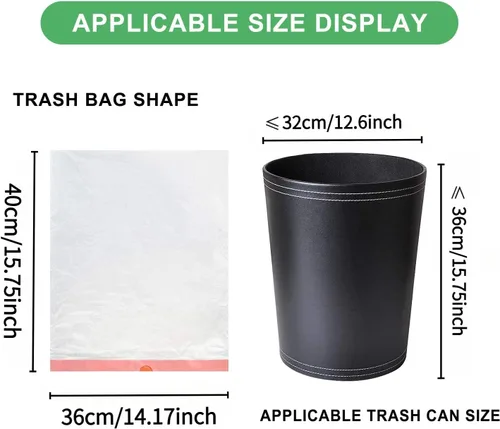 Miniatura 2 de Magesh - Bolsas de basura de 1.2 galones con cordón para baño, 125 unidades, mini bolsa de basura pequeña, sin perfume, de plástico grueso y fuerte