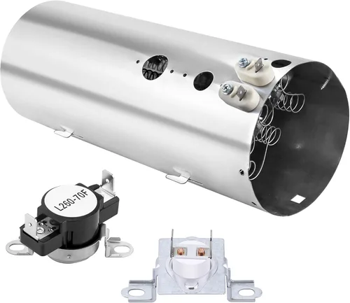 Elemento calefactor para secadora 137114000 por termostato AMI PARTS 3204267 y limitador térmico 137032600, compatible con secadora Frigidaire
