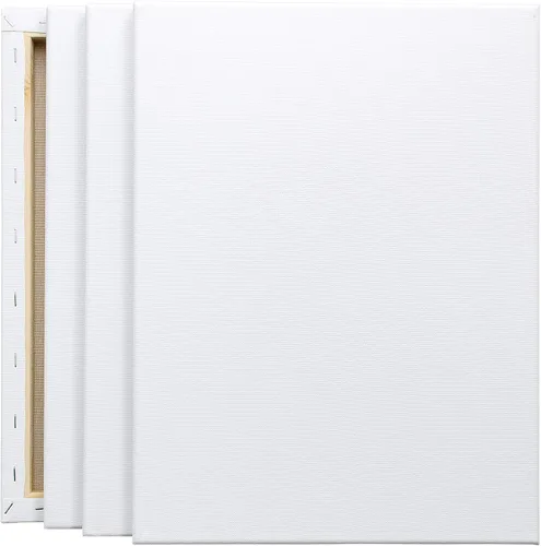 Miniatura 7 de FIXSMITH Lienzo blanco estirado de 12 x 16 pulgadas, paquete a granel de 8, imprimado, 100 % algodón, perfil de 5/8 pulgadas, paquete de gran valor