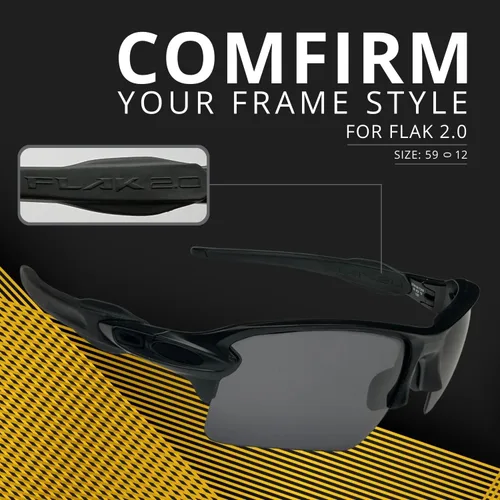 Miniatura 4 de Dynamix Lentes de repuesto polarizados para Oakley Flak 2.0 XL, fáciles de instalar, se ajustan perfectamente
