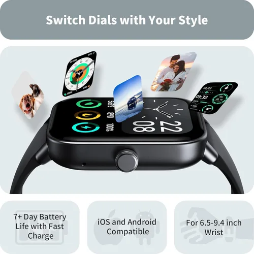 Miniatura 5 de Smart Watches for Men Women, 1.8" Screen Activity Tracker, Heart Rate/Sleep/SpO2 Monitor, Make/Answer Calls, IP68 Waterproof Smartwatch for iPhone &