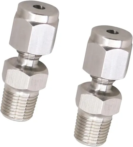 Miniatura 15 de Acoplamiento de compresión de acero inoxidable 304 para conectar tubo de 1/2 pulgada de diámetro exterior x rosca macho NPT de 1/4 pulgada