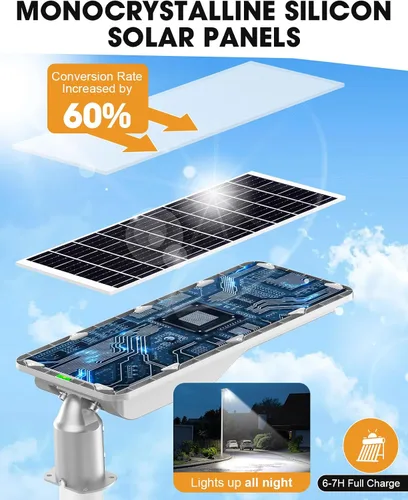 Miniatura 2 de Luz solar de seguridad para exteriores, 2800 pies cuadrados luz de inundación LED súper brillante con sensor de movimiento, IP67 impermeable