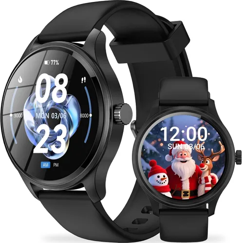 DIVElink Reloj inteligente, reloj inteligente HD para hombres y mujeres (respuesta/hacer llamadas), reloj de fitness con más de 100 modos