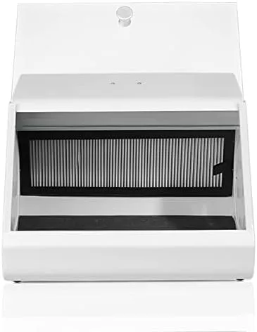 Miniatura 4 de Bafle de vidrio templado de laboratorio dental de alta resistencia LED colector de polvo de vacío caja extractor de vacío con 2 filtros