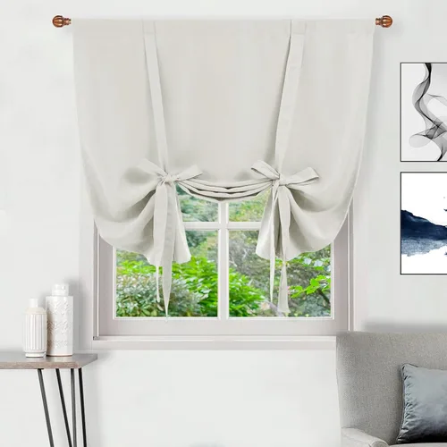 Miniatura 69 de DWCN Cortinas Opacas - Persiana Enrollable con Lazos para Ventana, Aislamiento Térmico, Oscurecimiento de Habitación, Cortinas con Bolsillo