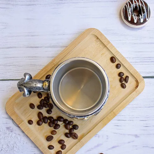 Miniatura 5 de Taza de café de calavera de 13 onzas, tazas de cerveza con calavera vikinga, revestimiento de acero inoxidable, regalo para hombres, regalos del día