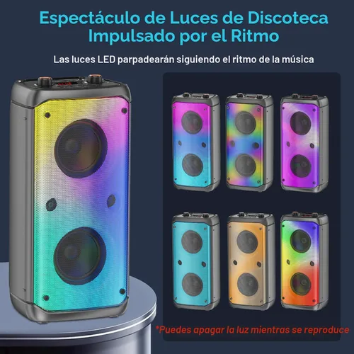 Miniatura 3 de Altavoz Bluetooth, altavoces para exteriores de 80W de potencia máxima, Bluetooth inalámbrico, TWS altavoces portátiles para fiestas con subwoofer