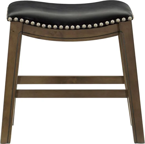 Miniatura 4 de Homelegance Ordway Taburetes de Altura de Comedor de Madera Maciza - Taburetes de Altura de Mesa Estilo Silla de Montar para Comedor de Transición