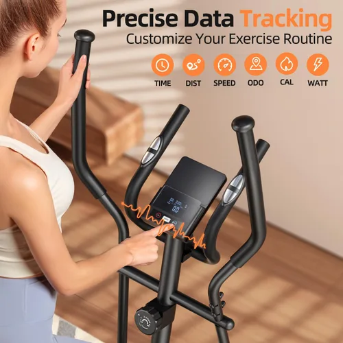 Miniatura 5 de Elliptical Exercise Machine for Apartments and Homes,8 Levels of Magnetic Resistance,15.5-inch Stride Elliptical Machine, and Supports Users up to