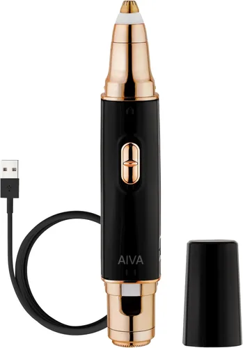 Miniatura 10 de SPA SCIENCES - AIVA Deluxe - Eliminador de vello facial patentado de doble cara 2 en 1/doble cara y recortador de cejas recargable por USB con luces