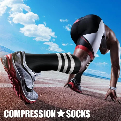 Miniatura 30 de CHARMKING - Calcetines de compresión para mujeres y hombres (3 pares), 15-20 mm Hg, el mejor apoyo para atletismo, running o ciclismo, mejora