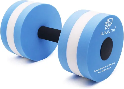 Miniatura 2 de Mancuernas acuáticas, 2 unidades, de espuma para ejercicio aeróbico en agua, mancuernas de resistencia para piscina, barras de mano para ejercicios