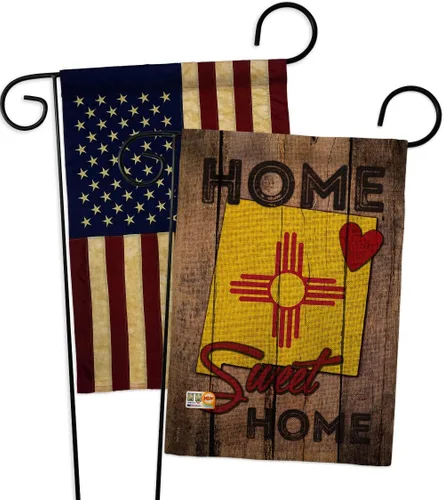 Miniatura 10 de State New Mexico Home Sweet Garden Flags 2pcs Pack Americana States USA American Territories Republic Country Particular Area Small Decorative Gift