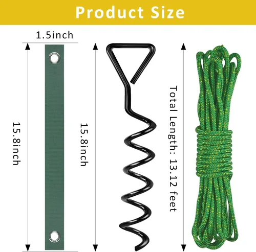 Miniatura 7 de Kit de estaca para árboles, estacas en espiral resistentes y soportes para enderezar árboles inclinados o jóvenes, protege de las inclemencias