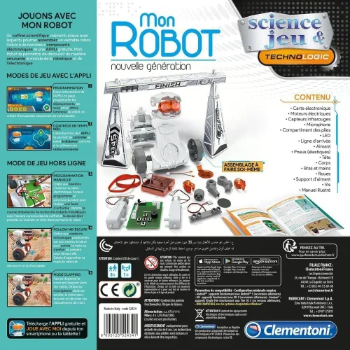 Miniatura 2 de Clementoni Science & Gaming - My Robot New Generation Child 8+ Robot de montaje con sensores, micro, imán Aplicación de programación y control