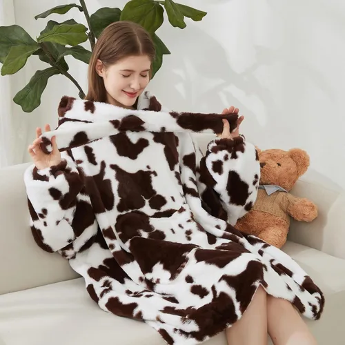 Miniatura 4 de Softan Manta con Capucha, Sudadera de Gran Tamaño para Adultos, Mujeres y Hombres, Regalo, Manta con Capucha Súper Acogedora y Cálida, Sudadera