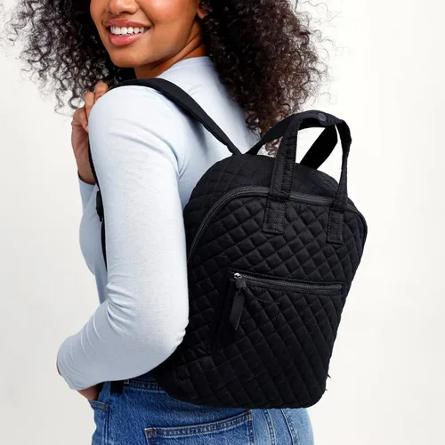 Miniatura 4 de Vera Bradley Mini mochila Totepack de algodón para mujer