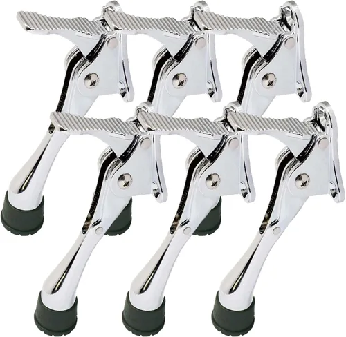 Miniatura 31 de Tope de puerta One Touch Kickdown, soporte de puerta, topes de puerta resistentes, parte inferior de la puerta, puntas de goma ajustables en altura