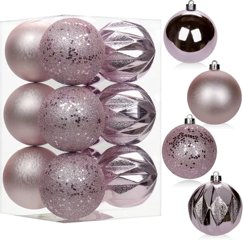 Miniatura 46 de 30 piezas de adornos de bola de árbol de Navidad irrompibles negros para decoración navideña