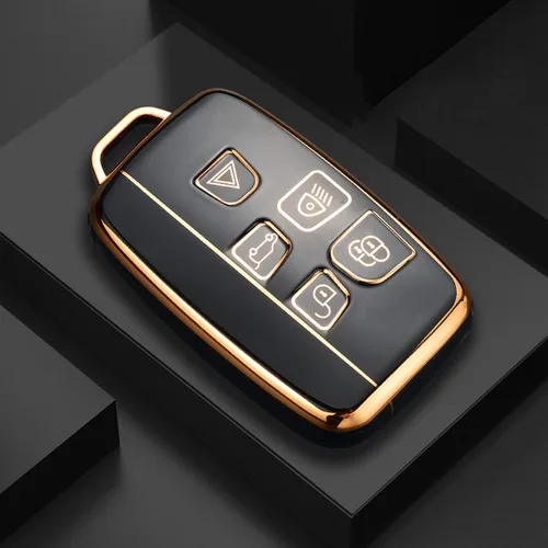 Miniatura 3 de SANRILY Funda para llave de coche para Land Rover sin llave, funda de protección completa, Beige