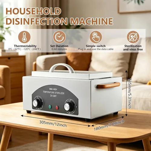 Miniatura 3 de Esterilizador de Alta Temperatura Máquina de Autoclave 110V 300W Esterilizador de Herramientas para Uñas Esterilizador de Calor Seco Esterilizador