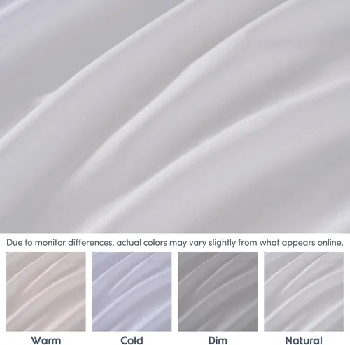 Miniatura 8 de Nestl Sábana bajera ajustable blanca de bolsillo extra profundo para niños, sábana bajera de lujo tamaño individual que solo se adapta fácilmente a
