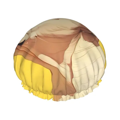 Miniatura 20 de Gorro de ducha con estampado de corazón abstracto, elástico y reutilizable, gorro de ducha grande impermeable, para mujeres, hombres y niños