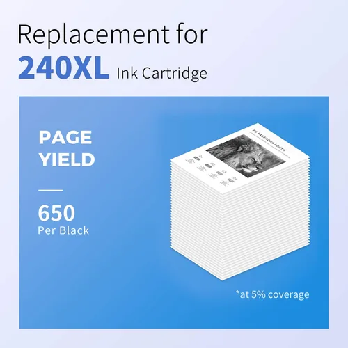 Miniatura 3 de 240XL - Cartucho de tinta negro de repuesto para Canon 240xl 240 PG-240 XL PG240XL para Canon MG3620 Cartuchos de tinta PIXMA MG3600 MG3520 MG3222