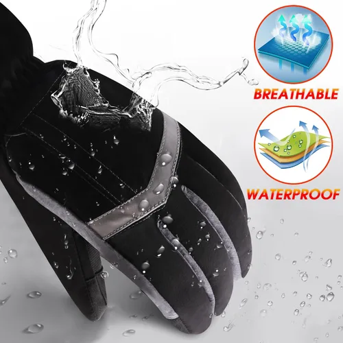 Miniatura 4 de Guantes USB Calentados para Hombres Mujeres Guantes Eléctricos Calentados Camping Manos con Artritis Guantes Gruesos Impermeables con Pantalla