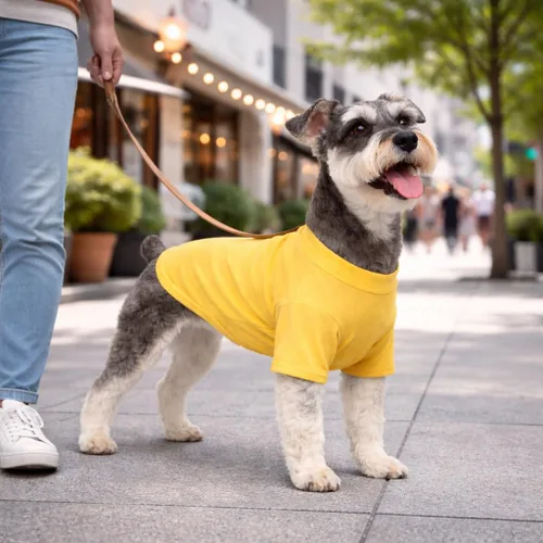 Miniatura 6 de Lovelonglong Ropa para Mascotas Disfraces para Perros Camiseta Básica Lisa Camisetas para Perros Pequeños Amarillo L