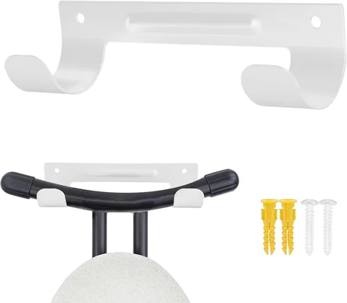 Miniatura 8 de Soporte para tabla de planchar, soporte para tabla de planchar, organizador de pared con tornillos para cuartos de lavado, estante de almacenamiento