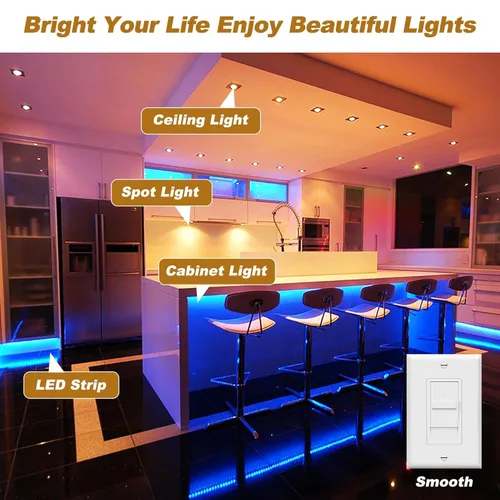 Miniatura 6 de Controlador LED regulable de 12 V, transformador LED Triac ELV/MLV de 60 W compatible con interruptores Lutron y Leviton, fuente de alimentación LED