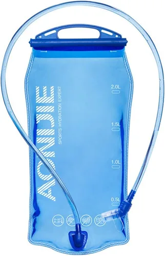 Miniatura 12 de AONIJIE Bolsa de agua plegable de hidratación a prueba de fugas, depósito de agua para senderismo al aire libre, mochilero, correr, ciclismo 1.5L-TPU