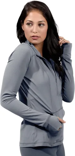 Miniatura 3 de Yogalicious Nude Tech - Chaqueta de manga larga con media cremallera y bolsillos frontales
