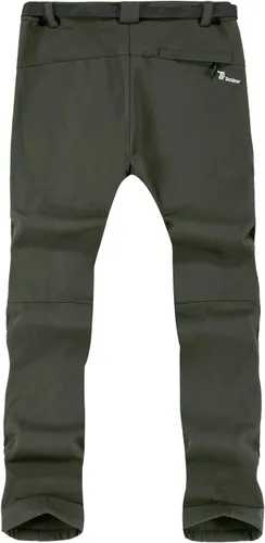 Miniatura 2 de TBMPOY - Pantalones de esquí de nieve impermeables con forro polar para hombre, para senderismo, montaña, revestimiento suave con cinturón