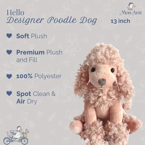 Miniatura 2 de MON AMI Bogart The Puppy Juguete de Animal de Peluche Juguete de Perro de Peluche Suave y Tierno de 10 Pulgadas Hecho a Mano de Calidad Premium