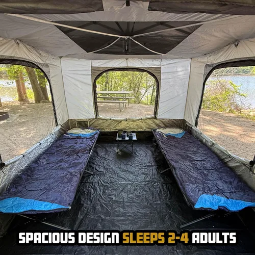 Miniatura 3 de Inserto compacto para tienda de campaña Compact Shelter – Se convierte en habitación cerrada con ventanas de malla, puerta con cremallera, suelo