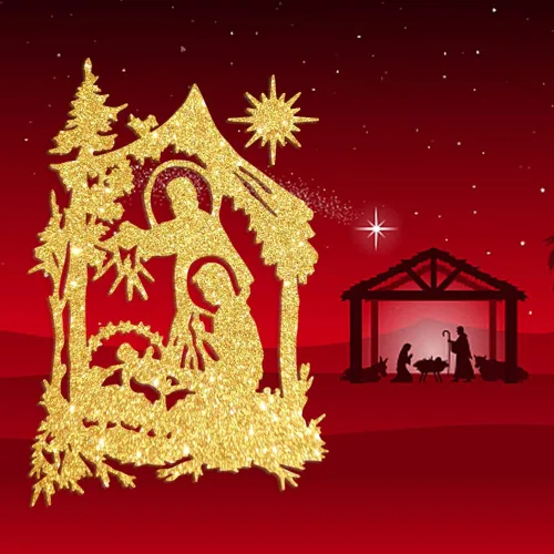 Miniatura 3 de Troqueles de corte de metal para Navidad, Pascua, religión, pesebre, fondo de rezo, troqueles para hacer tarjetas, álbumes de recortes y álbum
