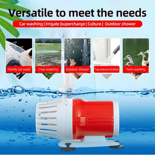 Miniatura 6 de Bomba de agua para acuario de 24 V CC 25 W, bomba de retorno ultra silenciosa, bomba sumergible, bomba de agua hidropónica solar sin escobillas