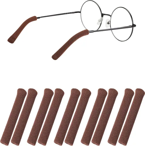 Miniatura 9 de Cojines para las orejas para lentes con tela de algodón, puntas de retenedor de gafas de punto suave, almohadillas elásticas antideslizantes