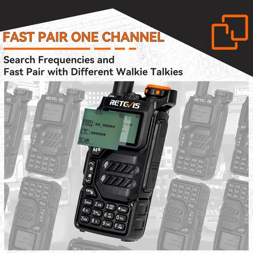 Miniatura 4 de Retevis RA79 (actualización para radio Jamón UV 5R 3rd), radio bidireccional de doble banda, soporte Chirp, NOAA, radio AM/FM portátil, Walkie