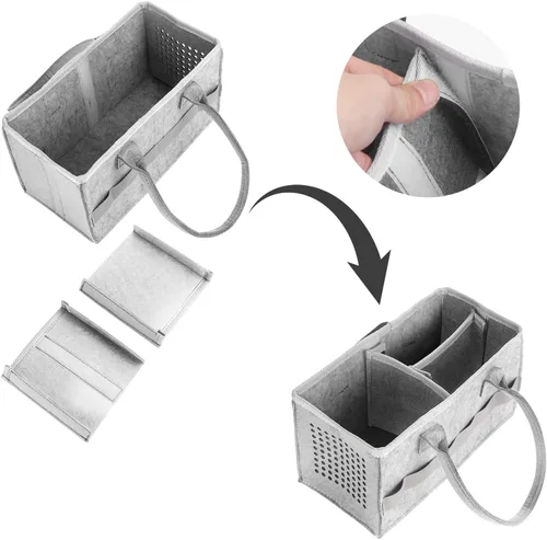 Miniatura 3 de Toniebox Bolso Accesorios Funda Protectora Organizador con Almacenamiento para Figuras, Mucho Espacio, Bolso para Juego de Iniciación Toniebox (Gris)